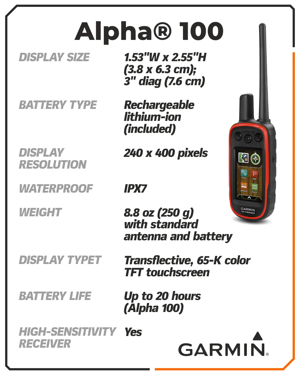 Garmin Alpha 100 GPS Track and Train Handheld Only or w/ Collar Bundle