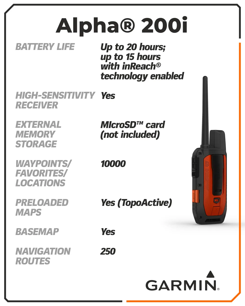 Garmin Alpha 200i GPS Track and Train Handheld Only or with Collar with Wearable4U Bundle