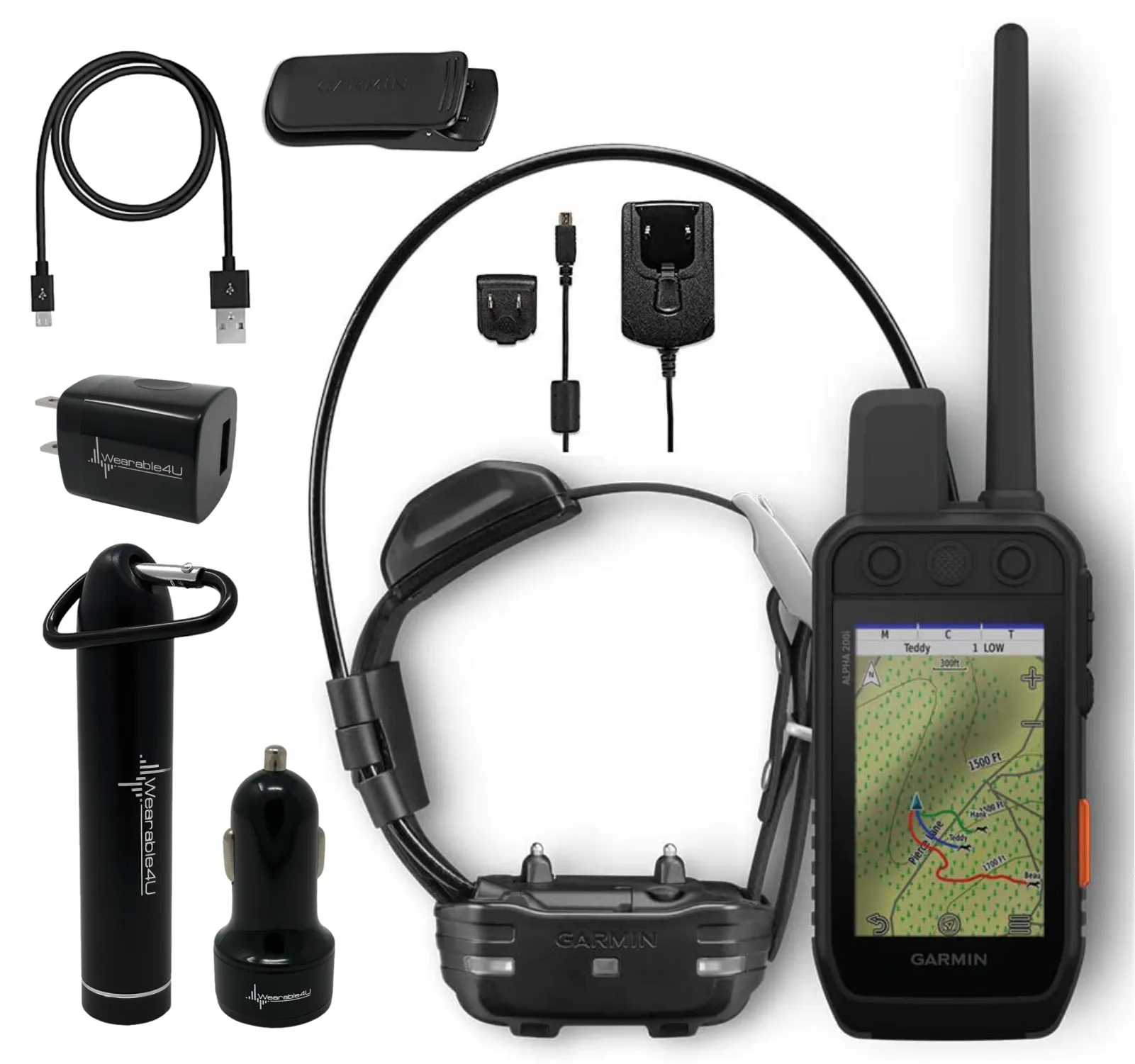 Garmin Alpha 200i GPS Track and Train Handheld Only or with Collar with Wearable4U Bundle