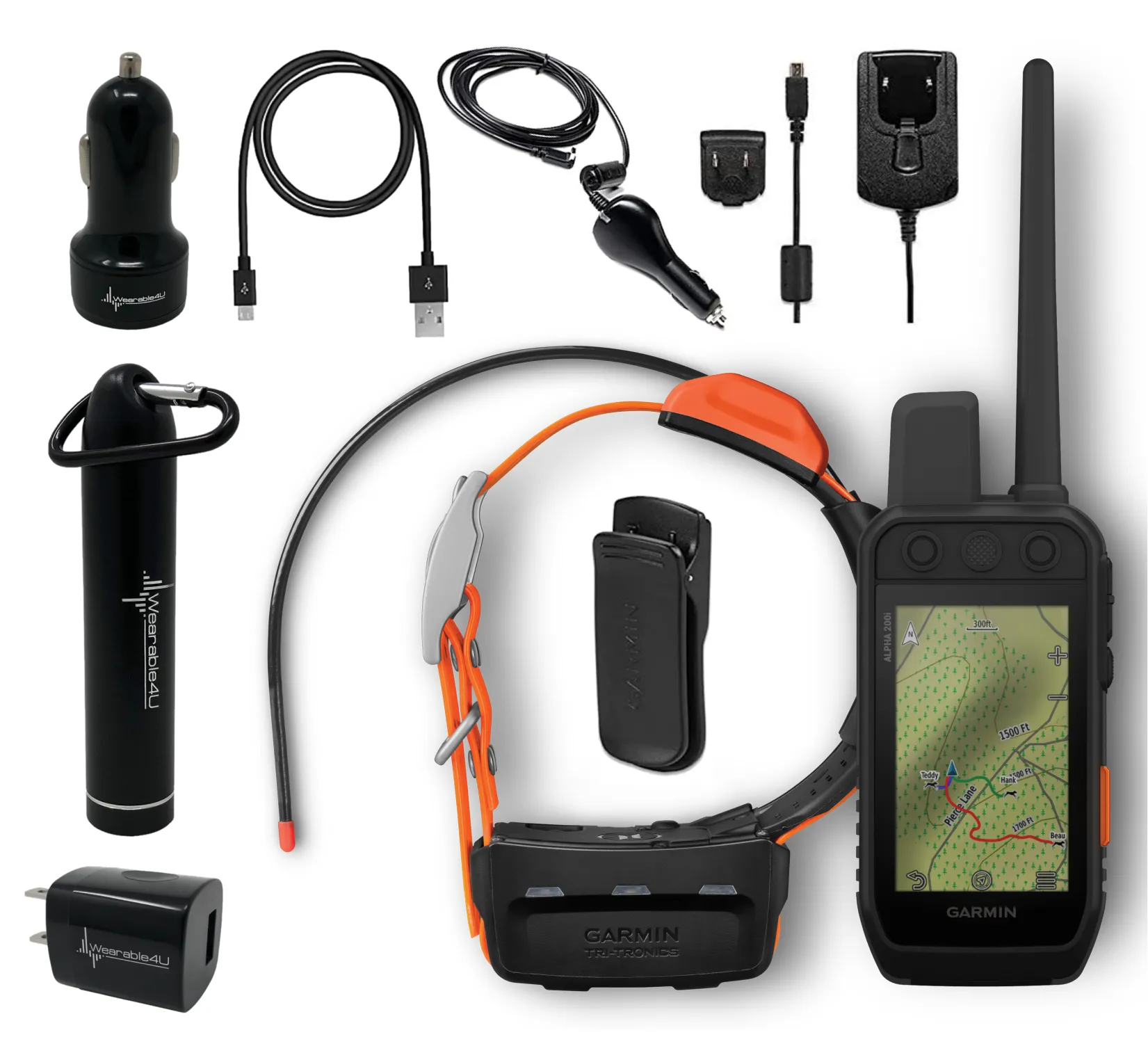 Garmin Alpha 200i GPS Track and Train Handheld Only or with Collar with Wearable4U Bundle
