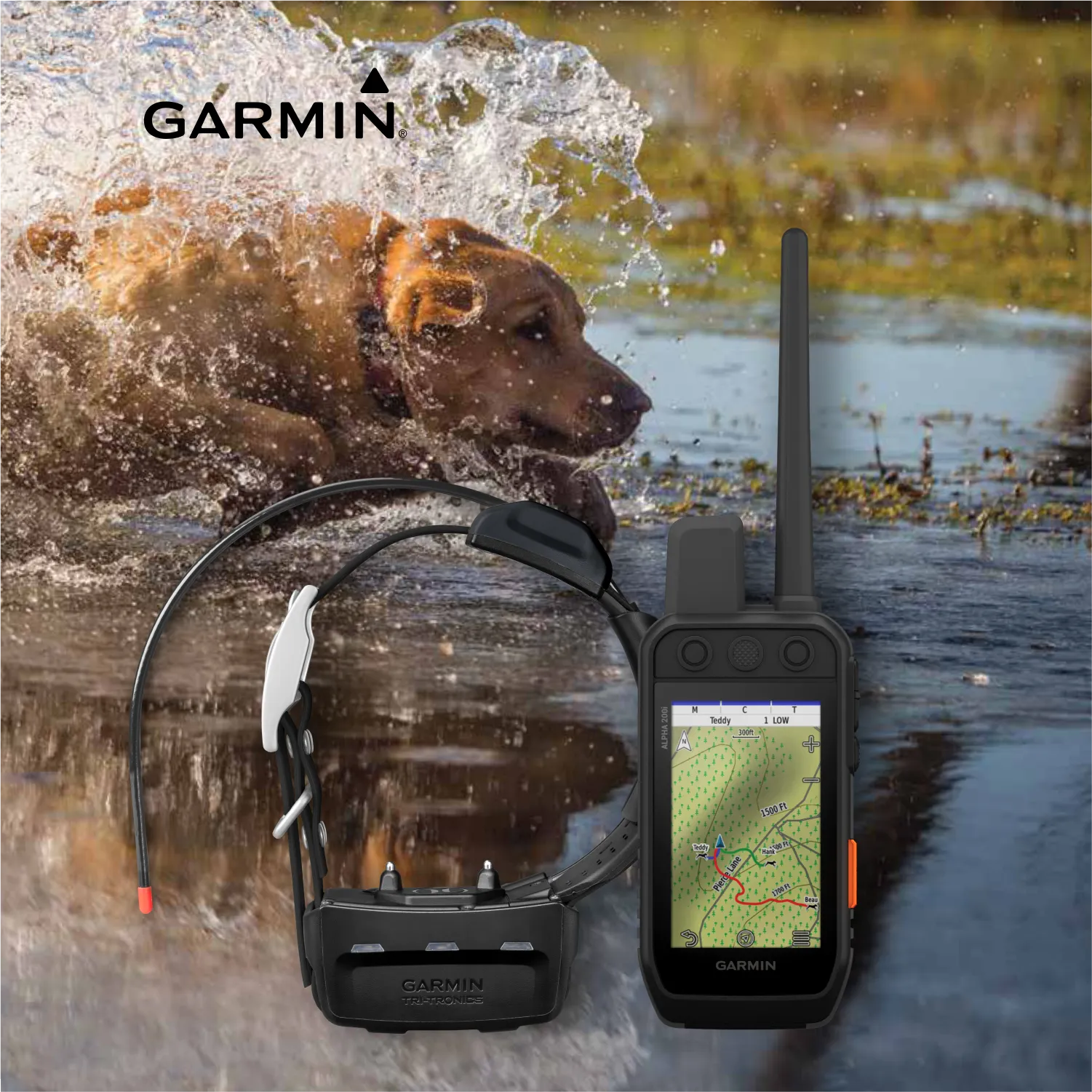 Garmin Alpha 200i GPS Track and Train Handheld Only or with Collar with Wearable4U Bundle