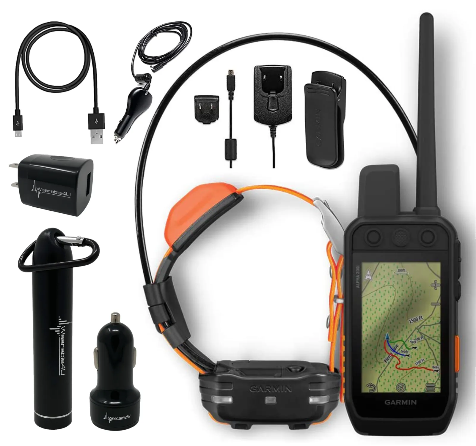Garmin Alpha 200i GPS Track and Train Handheld Only or with Collar with Wearable4U Bundle