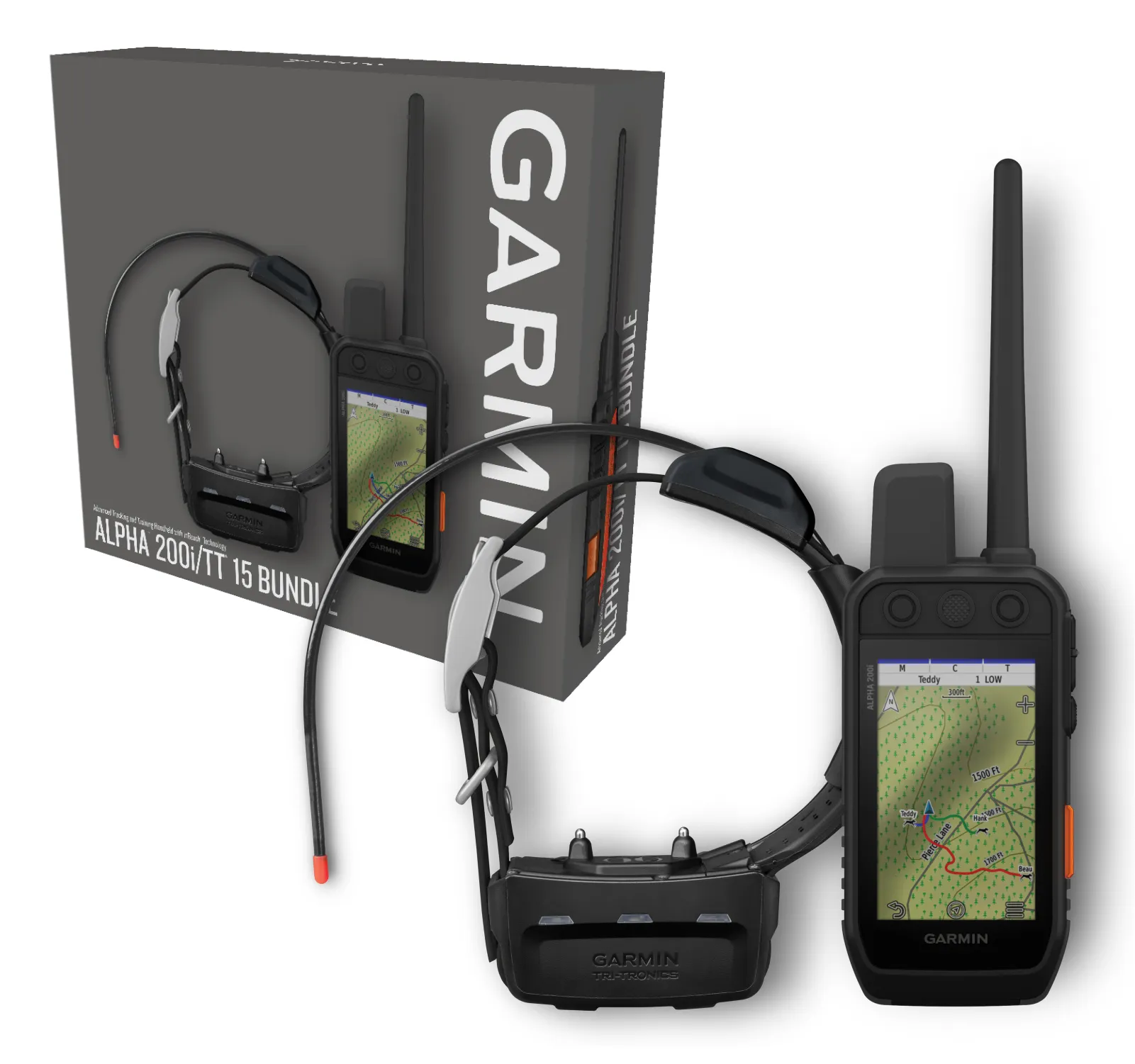 Garmin Alpha 200i GPS Track and Train Handheld Only or with Collar with Wearable4U Bundle