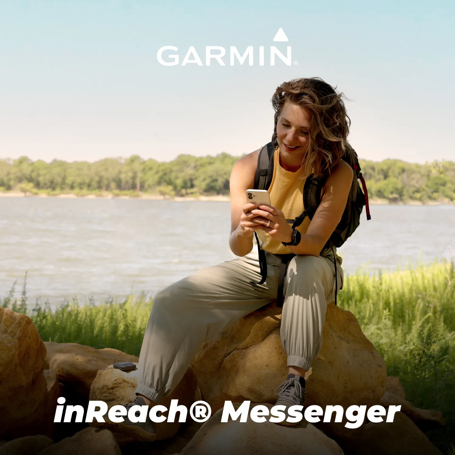 Garmin inReach Messenger Handheld Satellite Communicator, Global Two-Way Messaging with Wearable4U Power Pack Bundle
