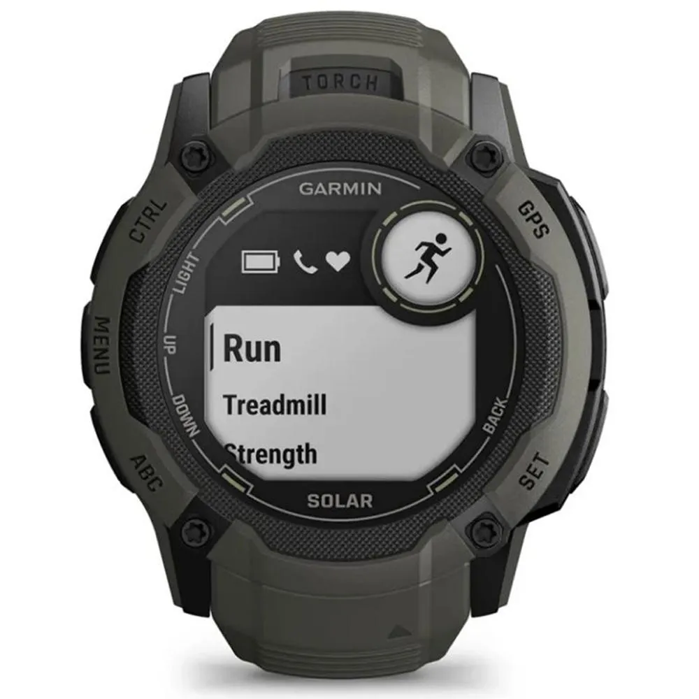 Garmin Instinct 2X Solar Rugged GPS Smartwatch Moss with 2x Tactical Bracelet