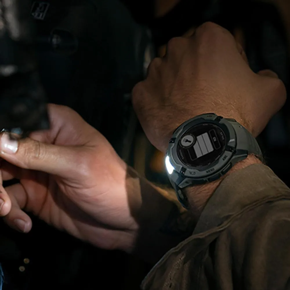 Garmin Instinct 2X Solar Rugged GPS Smartwatch Moss with 2x Tactical Bracelet