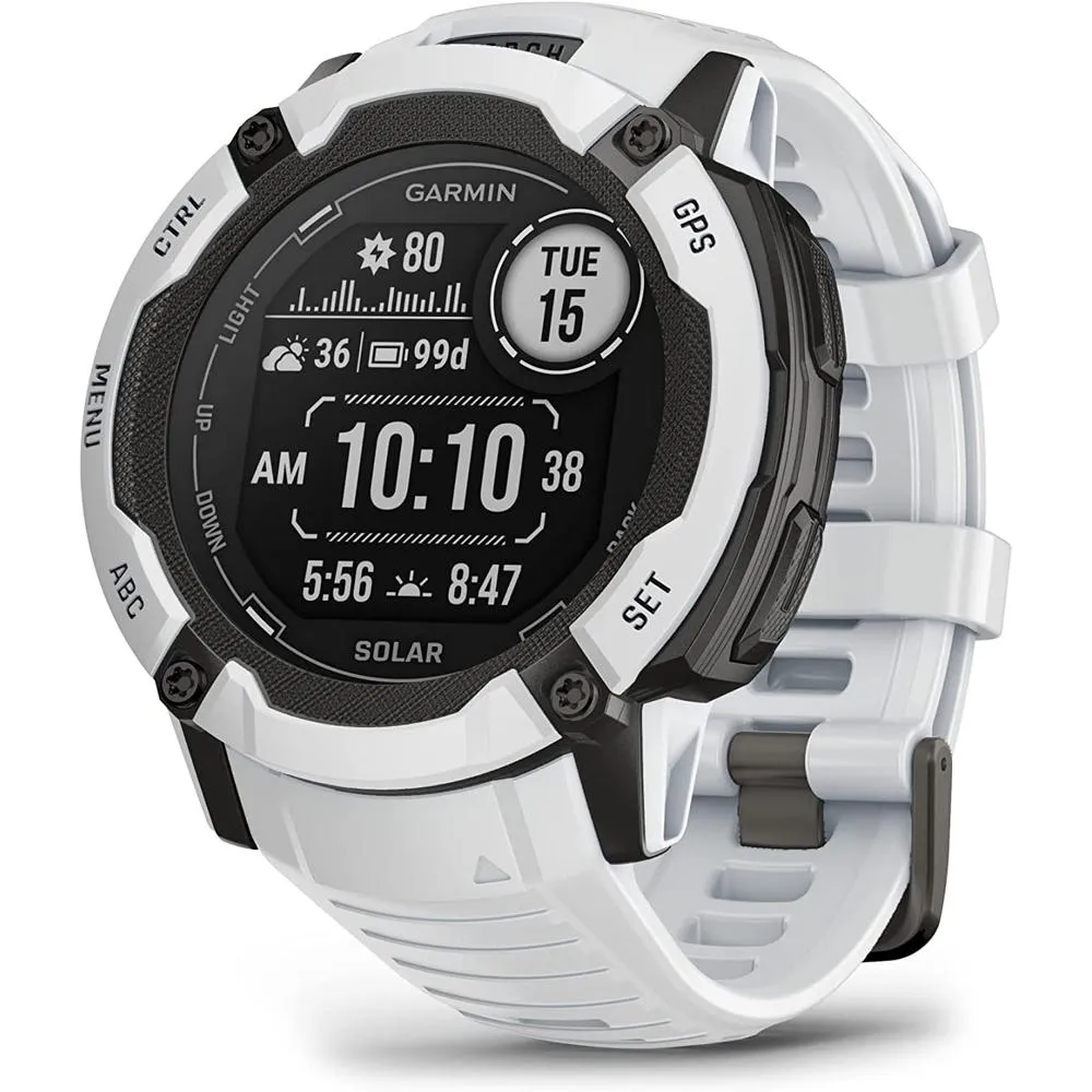 Garmin Instinct 2X Solar Rugged GPS Smartwatch Whitestone   2x Tactical Bracelet