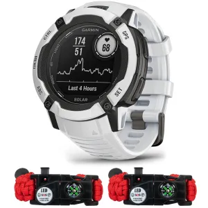Garmin Instinct 2X Solar Rugged GPS Smartwatch Whitestone   2x Tactical Bracelet
