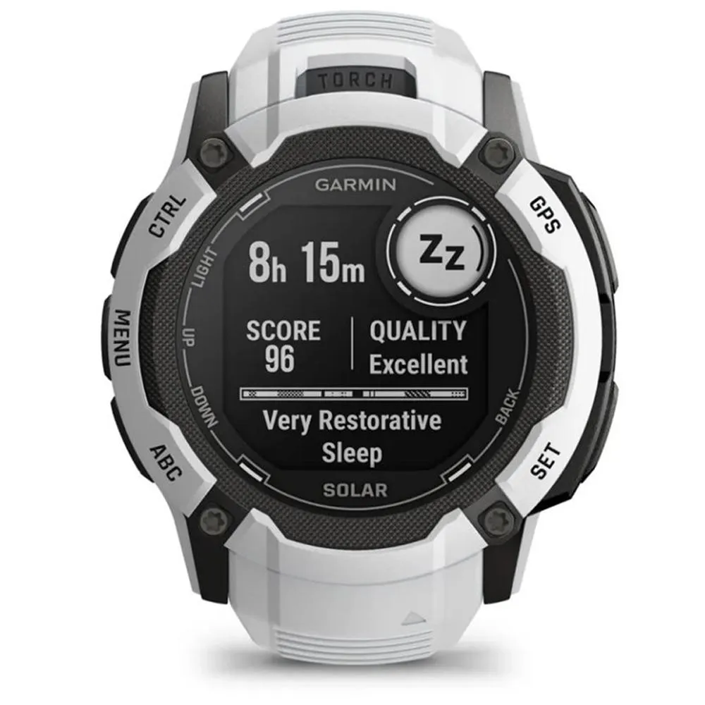 Garmin Instinct 2X Solar Rugged GPS Smartwatch Whitestone   2x Tactical Bracelet
