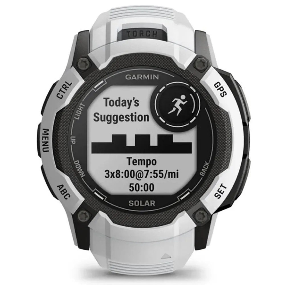 Garmin Instinct 2X Solar Rugged GPS Smartwatch Whitestone   2x Tactical Bracelet
