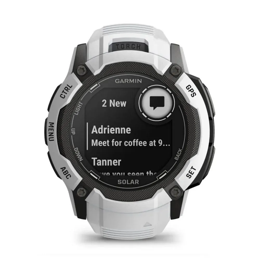 Garmin Instinct 2X Solar Rugged GPS Smartwatch Whitestone   2x Tactical Bracelet