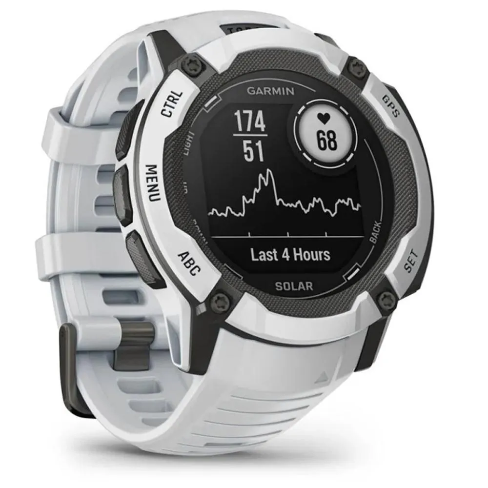 Garmin Instinct 2X Solar Rugged GPS Smartwatch Whitestone   2x Tactical Bracelet