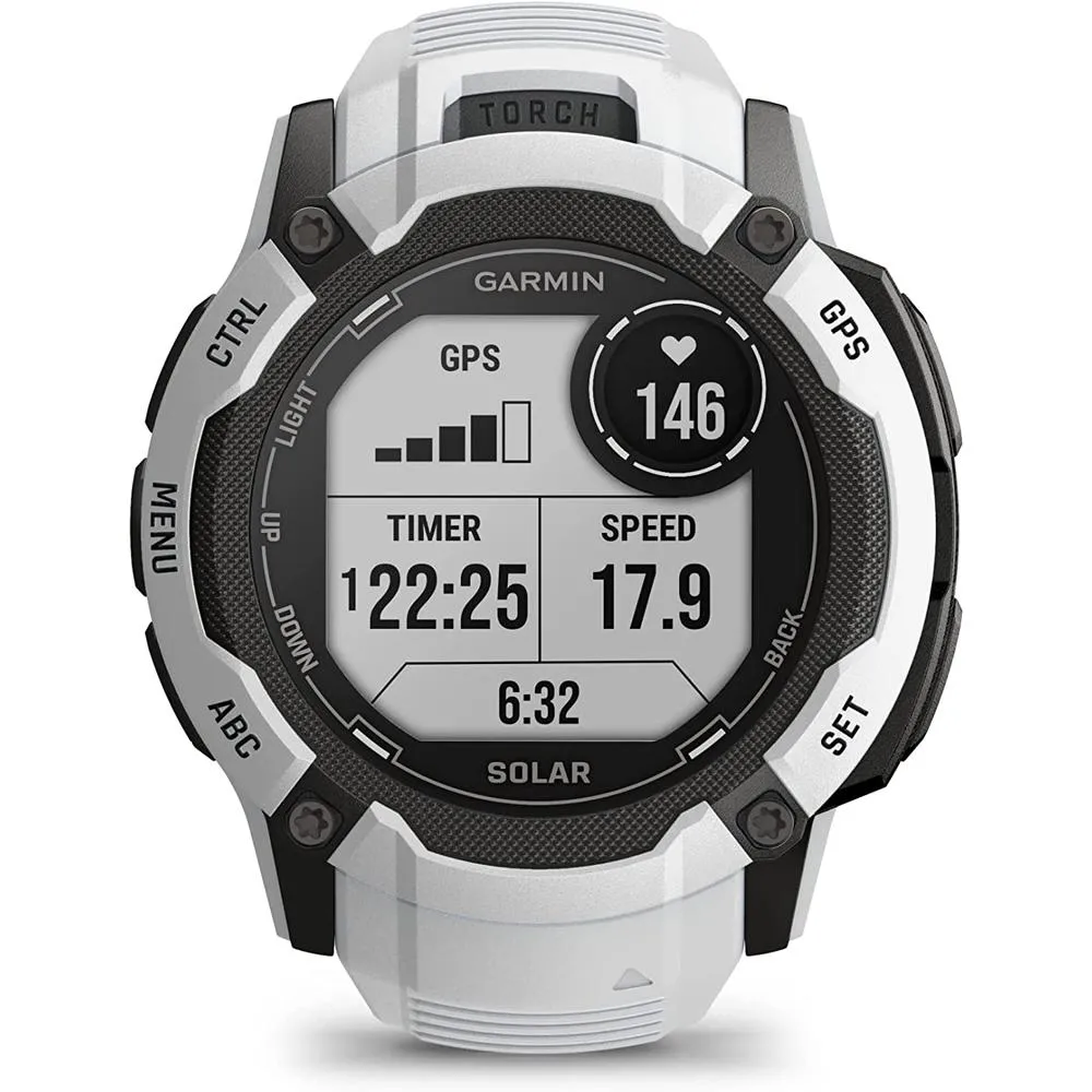 Garmin Instinct 2X Solar Rugged GPS Smartwatch Whitestone   2x Tactical Bracelet