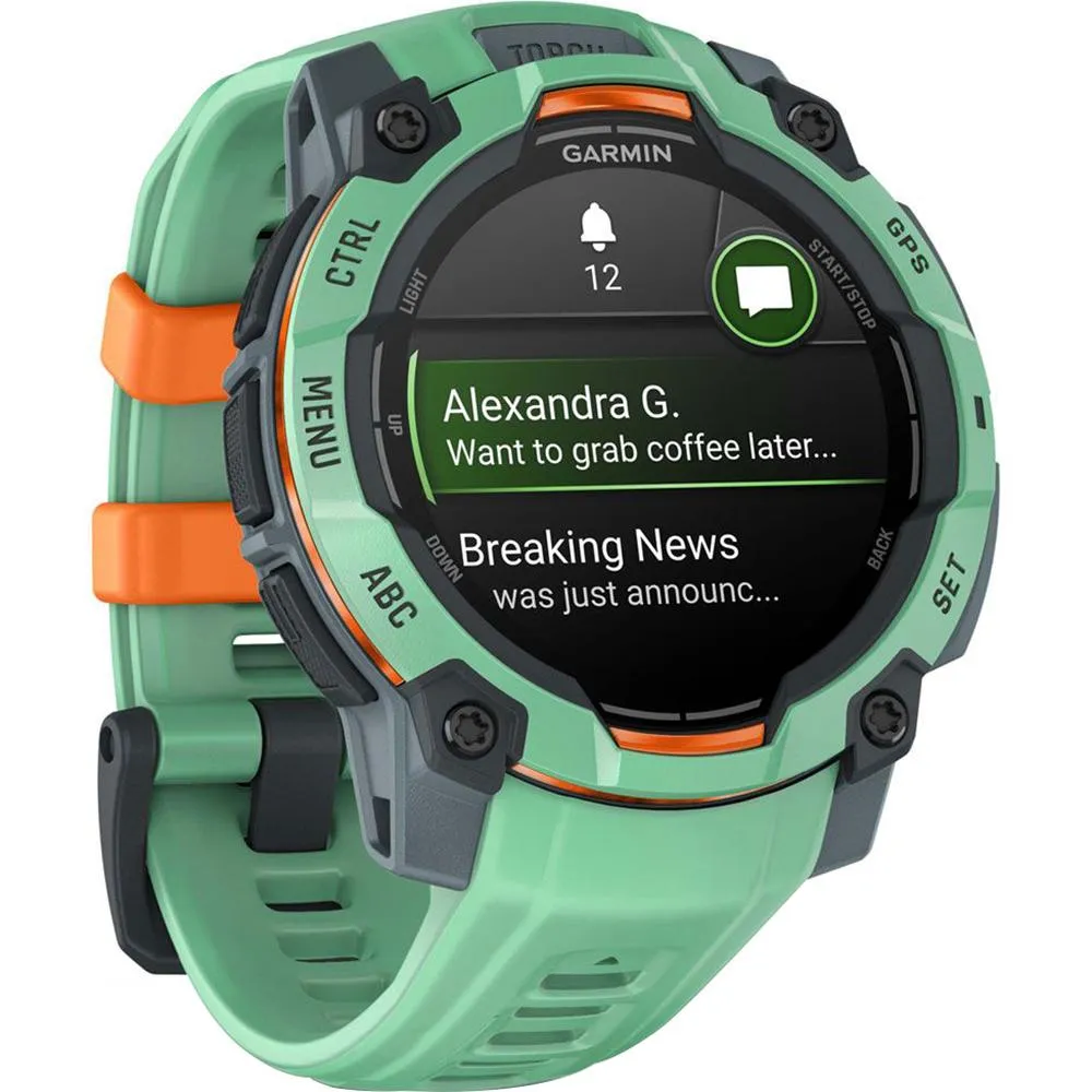 Garmin Instinct 3 45mm GPS Smartwatch, Neo Tropic w/Neo Tropic Band  Accessories Bundle