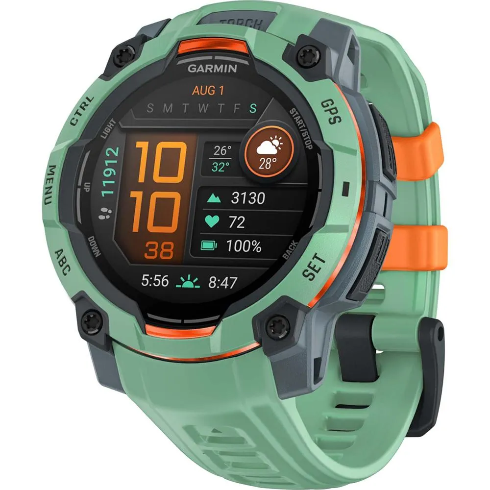 Garmin Instinct 3 45mm GPS Smartwatch, Neo Tropic w/Neo Tropic Band  Accessories Bundle
