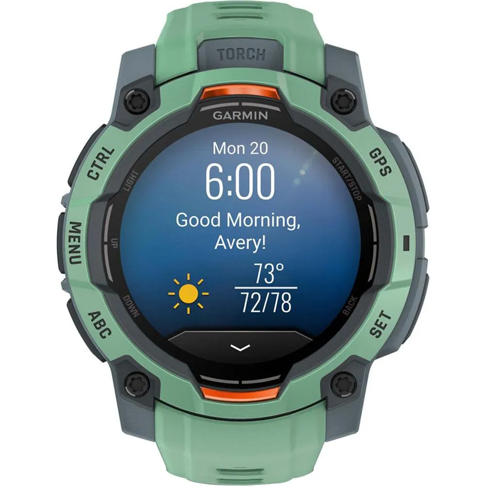 Garmin Instinct 3 45mm GPS Smartwatch, Neo Tropic w/Neo Tropic Band  Accessories Bundle
