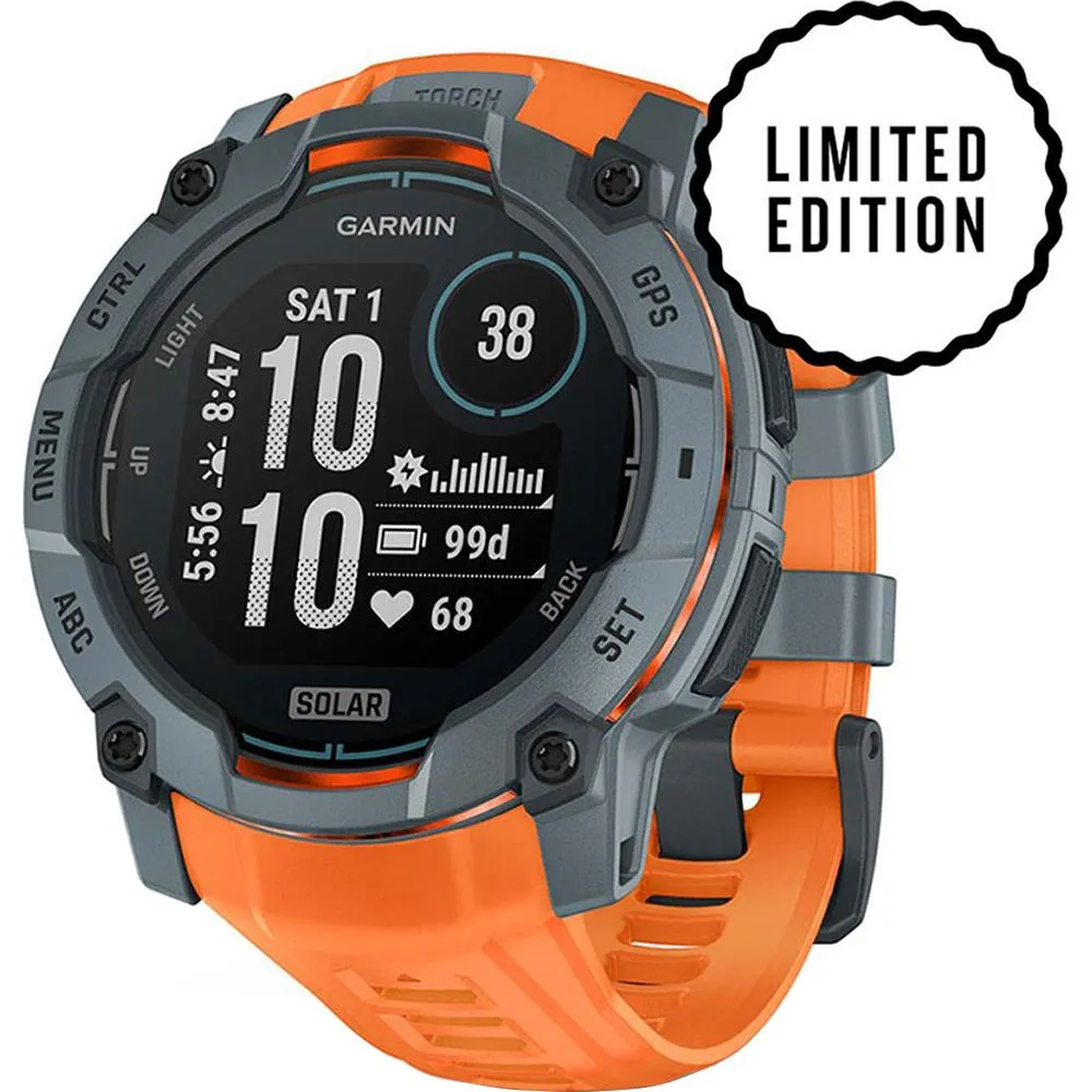 Garmin Instinct 3 - 50 mm Outdoor GPS Smartwatch, SOLAR, Twilight with Solstice Band