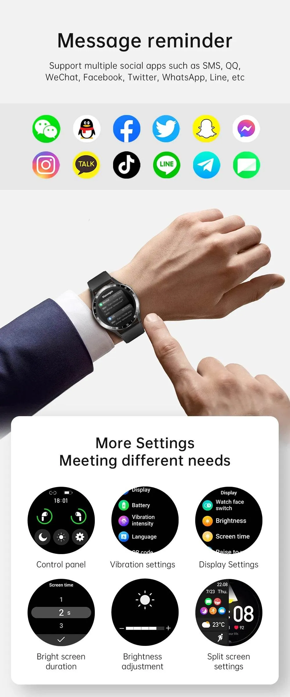 Gejian New Men's Smart Watch AMOLED Screen Heart Rate Bluetooth Call NFC Sports Tracker Waterproof Smart Watch Women