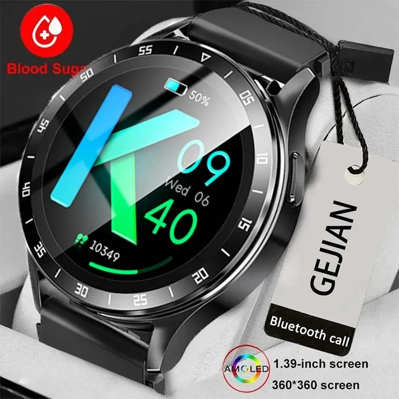 Gejian New Men's Smart Watch AMOLED Screen Heart Rate Bluetooth Call NFC Sports Tracker Waterproof Smart Watch Women