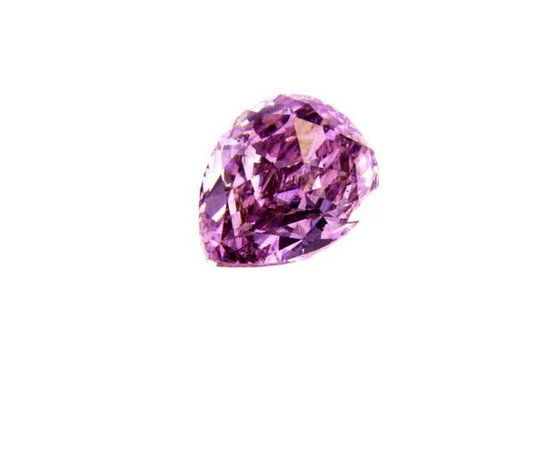 GIA Certified Natural Pear Cut Fancy Intense Purple Color Loose Diamond 0.32 Ct