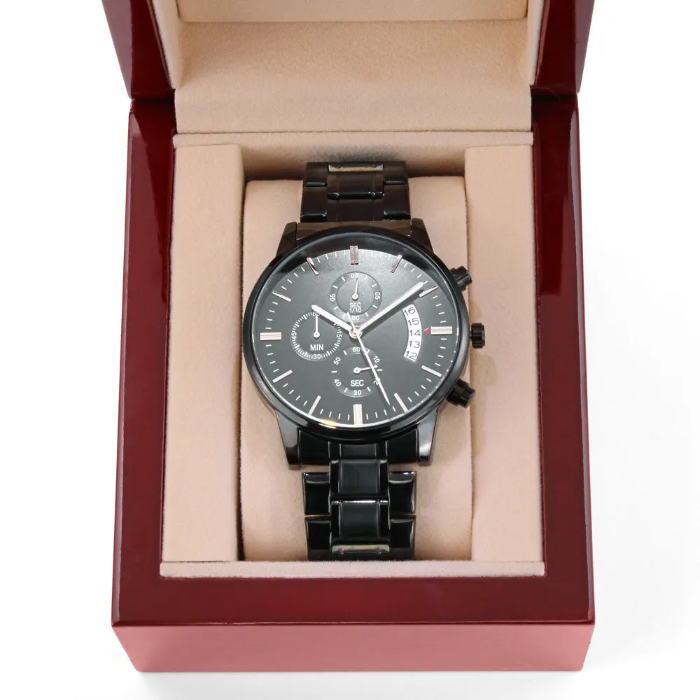 Gift For Skateboarders - Engraved Watch - Try One More Time