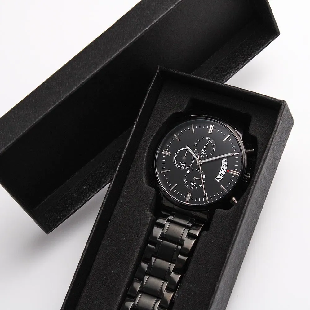 Gift For Skateboarders - Engraved Watch - Try One More Time