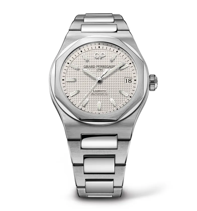 Girard-Perregaux Laureato 42mm Watch with Silver Dial