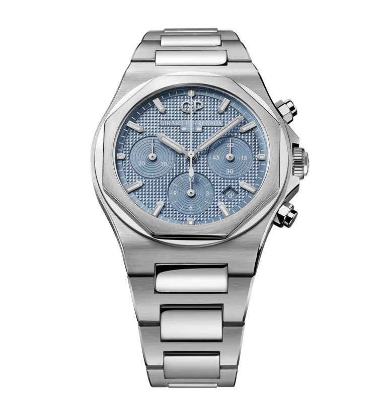 Girard-Perregaux Laureato Chronograph 42mm Watch with Ice Blue Dial