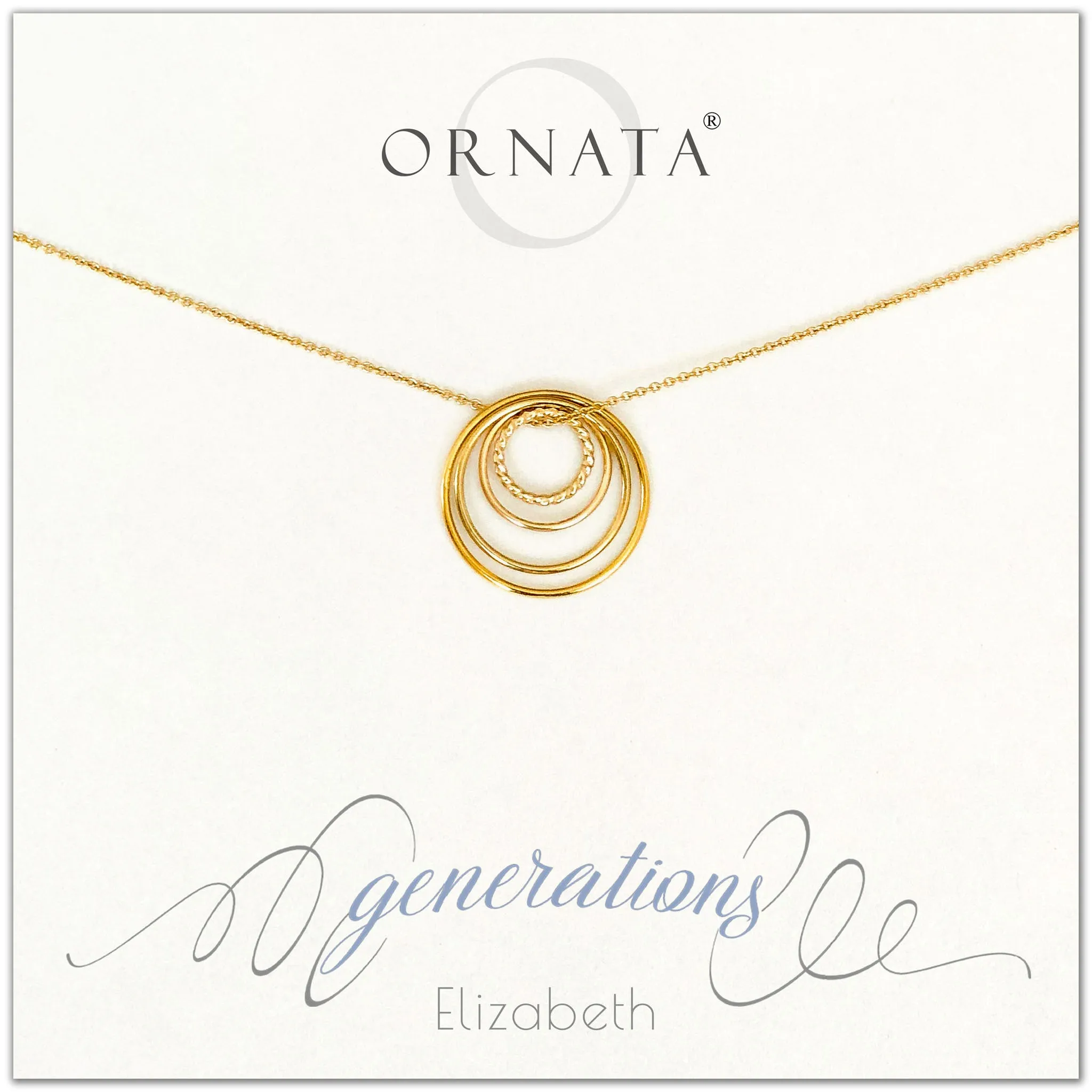 Gold Filled Four Generations Necklace
