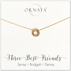 Gold Filled “Three Best Friends" Necklace | Friends & Sisters