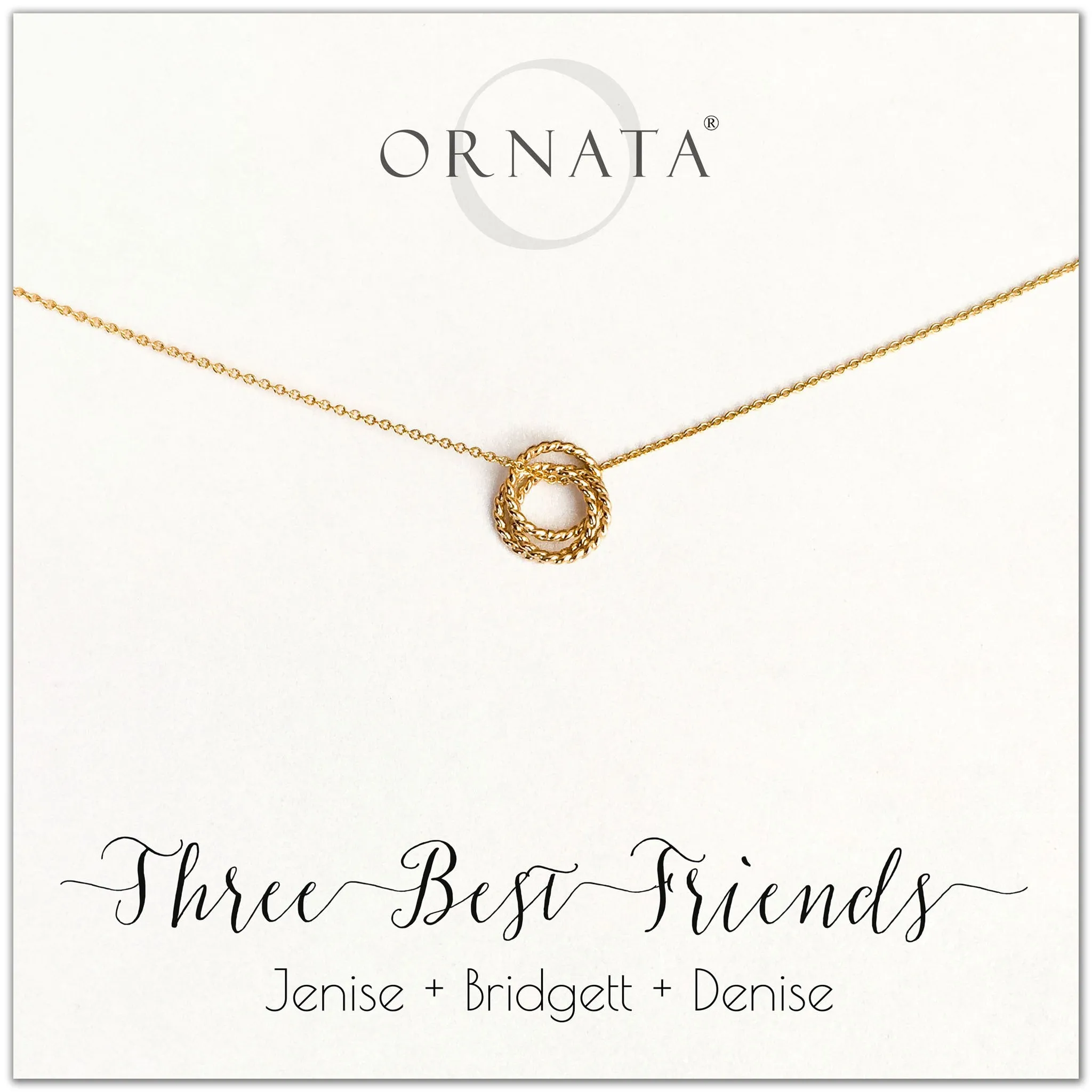 Gold Filled “Three Best Friends" Necklace | Friends & Sisters