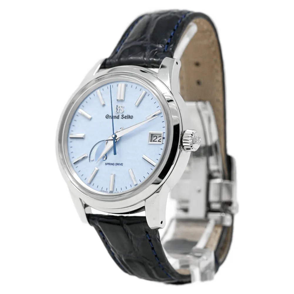 Grand Seiko Men's Spring Drive Stainless Steel 40mm Blue "Snowflake" Dial Watch Reference #: SBGA407