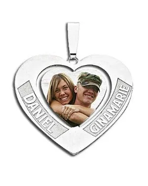Heart Pendant w/ 2 Names Jewelry