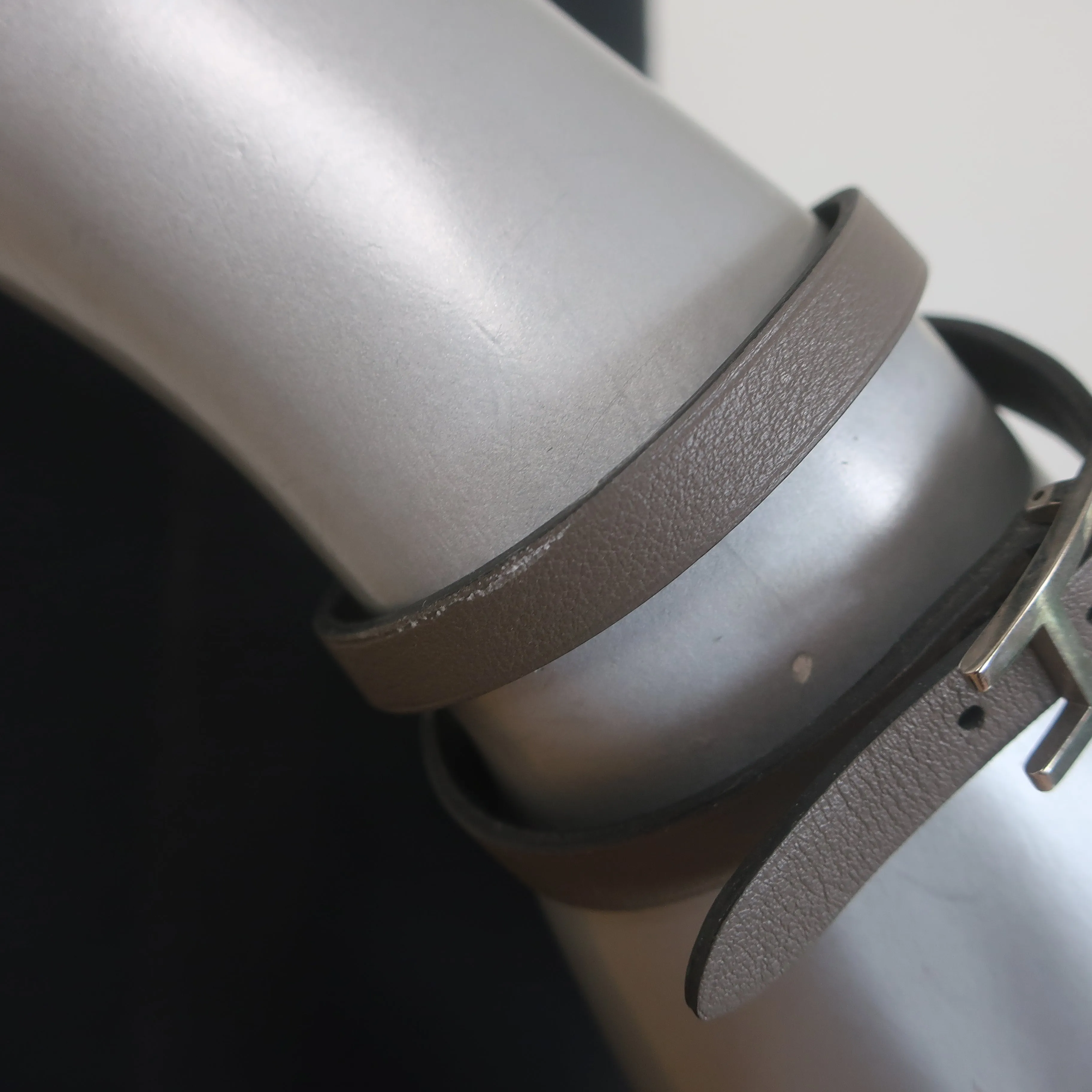 Hermes Behapi Double Tour Reversible Wrap Bracelet Black/Gris Etain Size Small