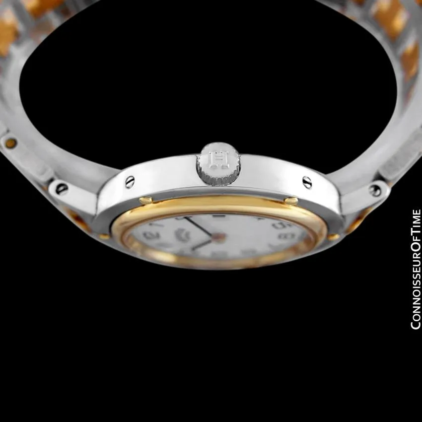 Hermes Midsize Unisex Clipper 2-Tone Quartz Watch - Stainless Steel and 18K Gold Plated