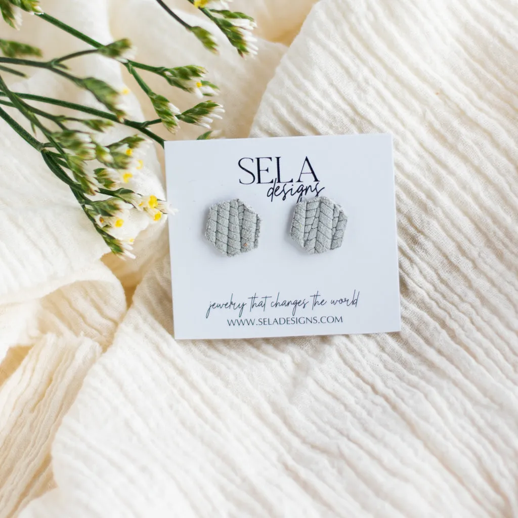 Hexy Leather Studs