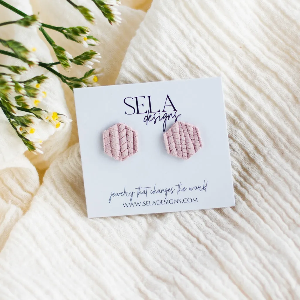 Hexy Leather Studs
