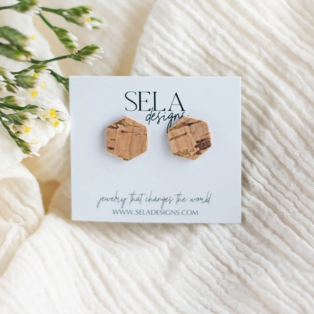 Hexy Leather Studs