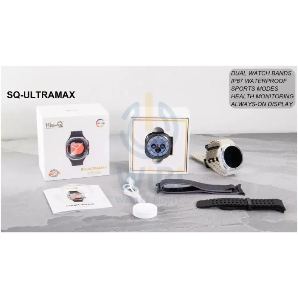 Hie-Q SQ-ULTRAMAX Smart Watch - 2 Pair Straps