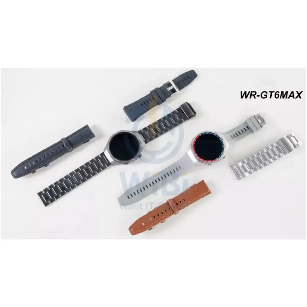 Hie-Q WR-GT6 Max Smart Watch - 3 Pair Straps
