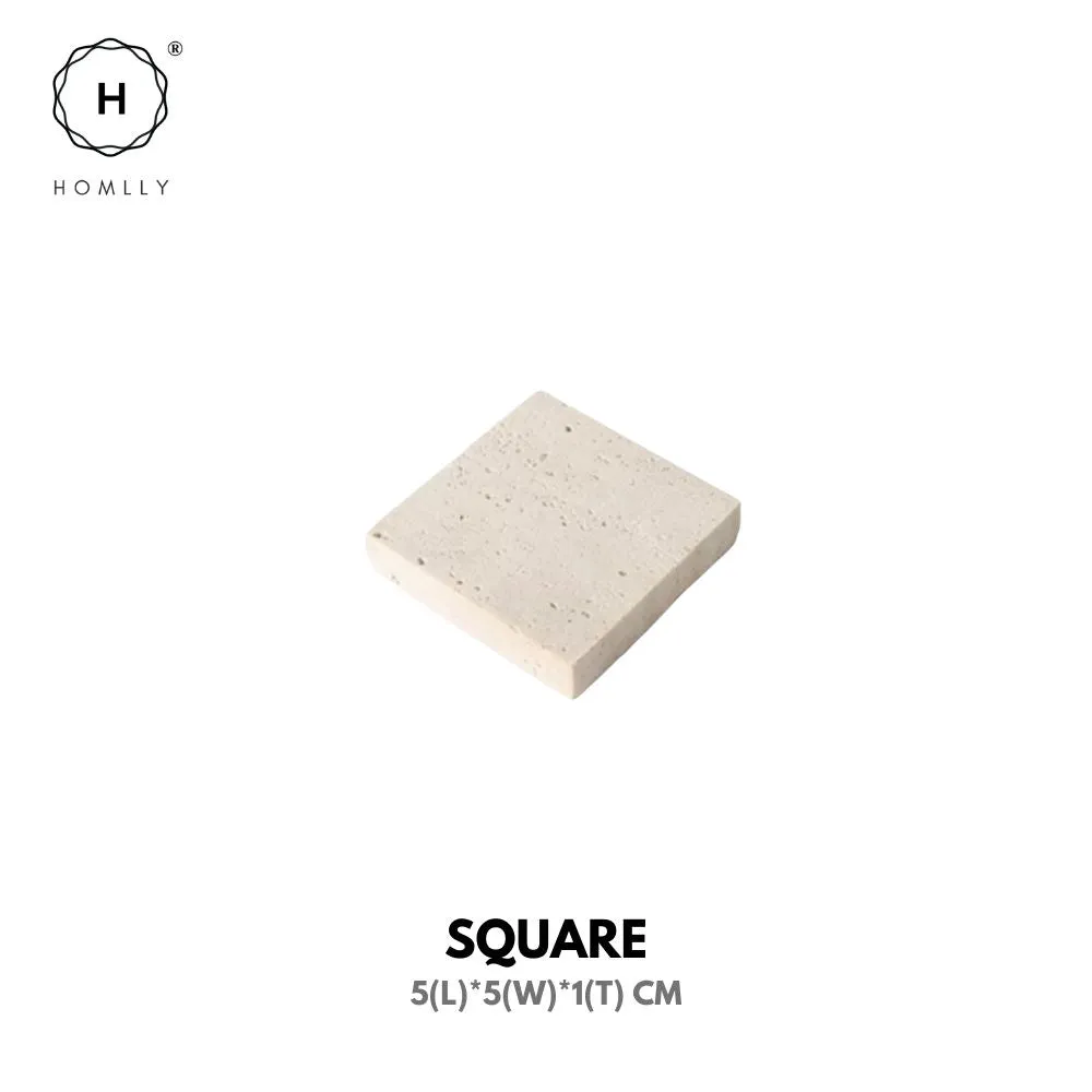 Homlly Beige Travertine Decorative Stone Tray Slab