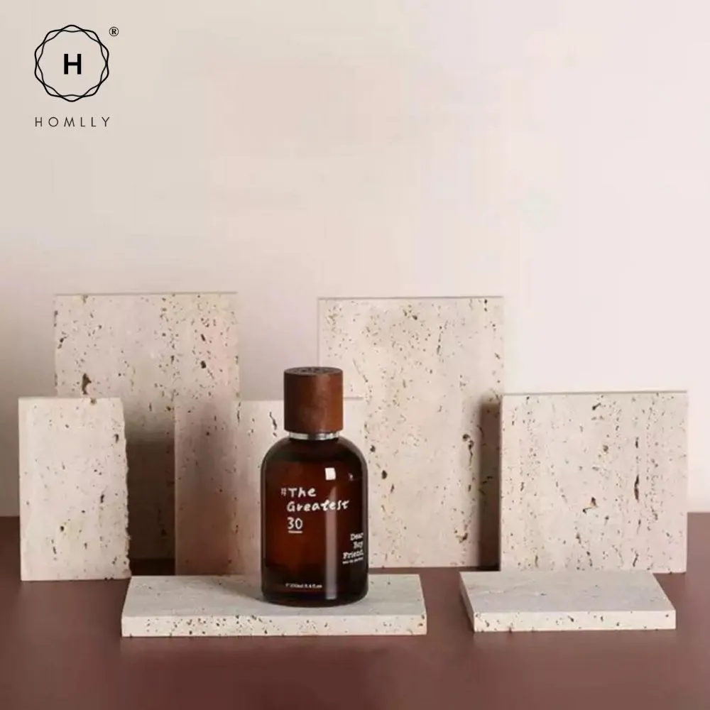 Homlly Beige Travertine Decorative Stone Tray Slab