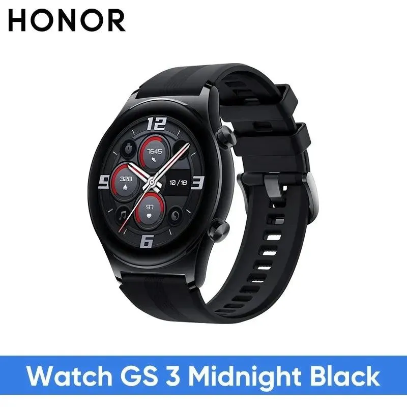 HONOR Watch GS 3 Global Version 3D-Curved Glass SmartWatch GS3 1.43" AMOLED Screen 8 channel Accurate Health Monitoring Watch