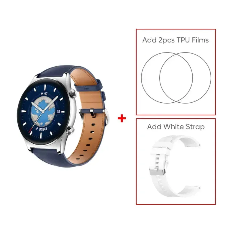 HONOR Watch GS 3 Global Version 3D-Curved Glass SmartWatch GS3 1.43" AMOLED Screen 8 channel Accurate Health Monitoring Watch