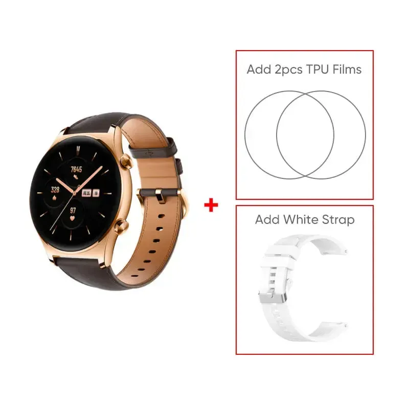 HONOR Watch GS 3 Global Version 3D-Curved Glass SmartWatch GS3 1.43" AMOLED Screen 8 channel Accurate Health Monitoring Watch