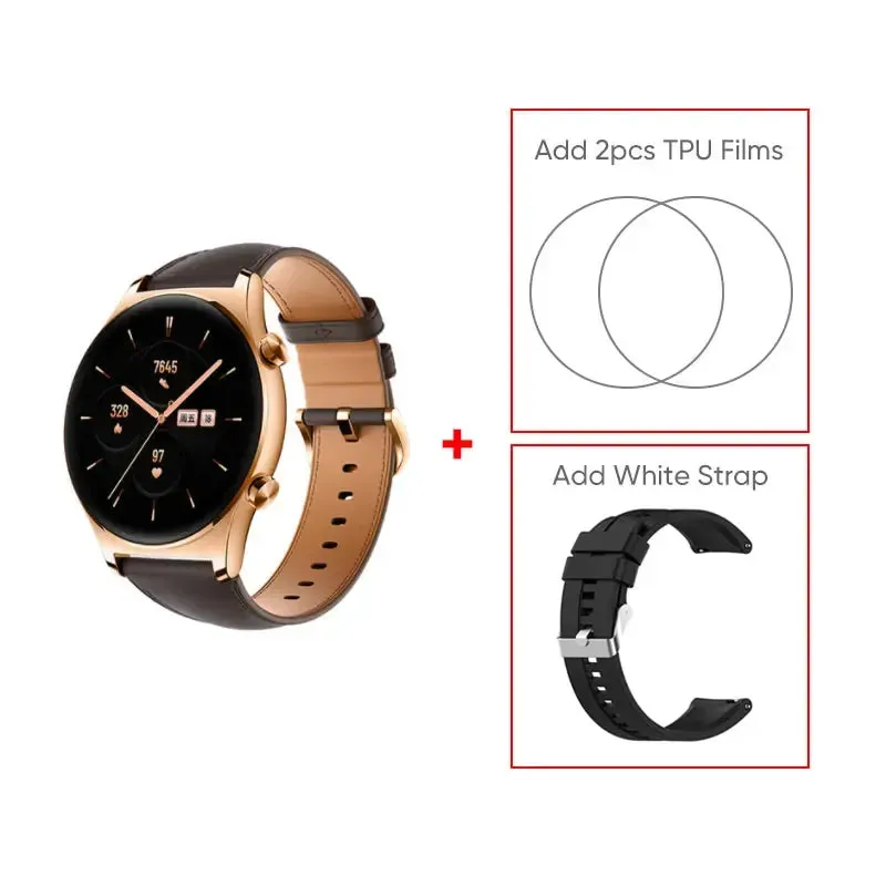 HONOR Watch GS 3 Global Version 3D-Curved Glass SmartWatch GS3 1.43" AMOLED Screen 8 channel Accurate Health Monitoring Watch