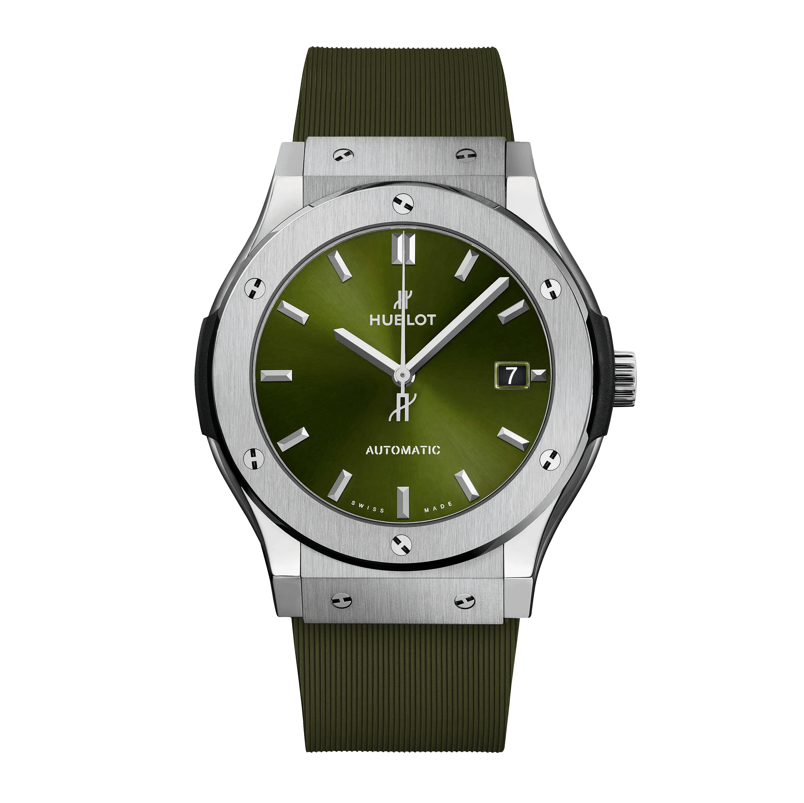 Hublot Classic Fusion Titanium Green, 45mm with Green Rubber Strap