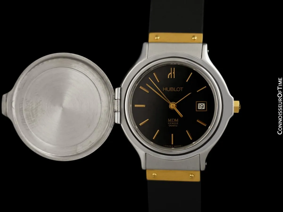 Hublot MDM Couvercle Ladies Covered Flip Top Lid Watch - Stainless Steel & 18K Gold