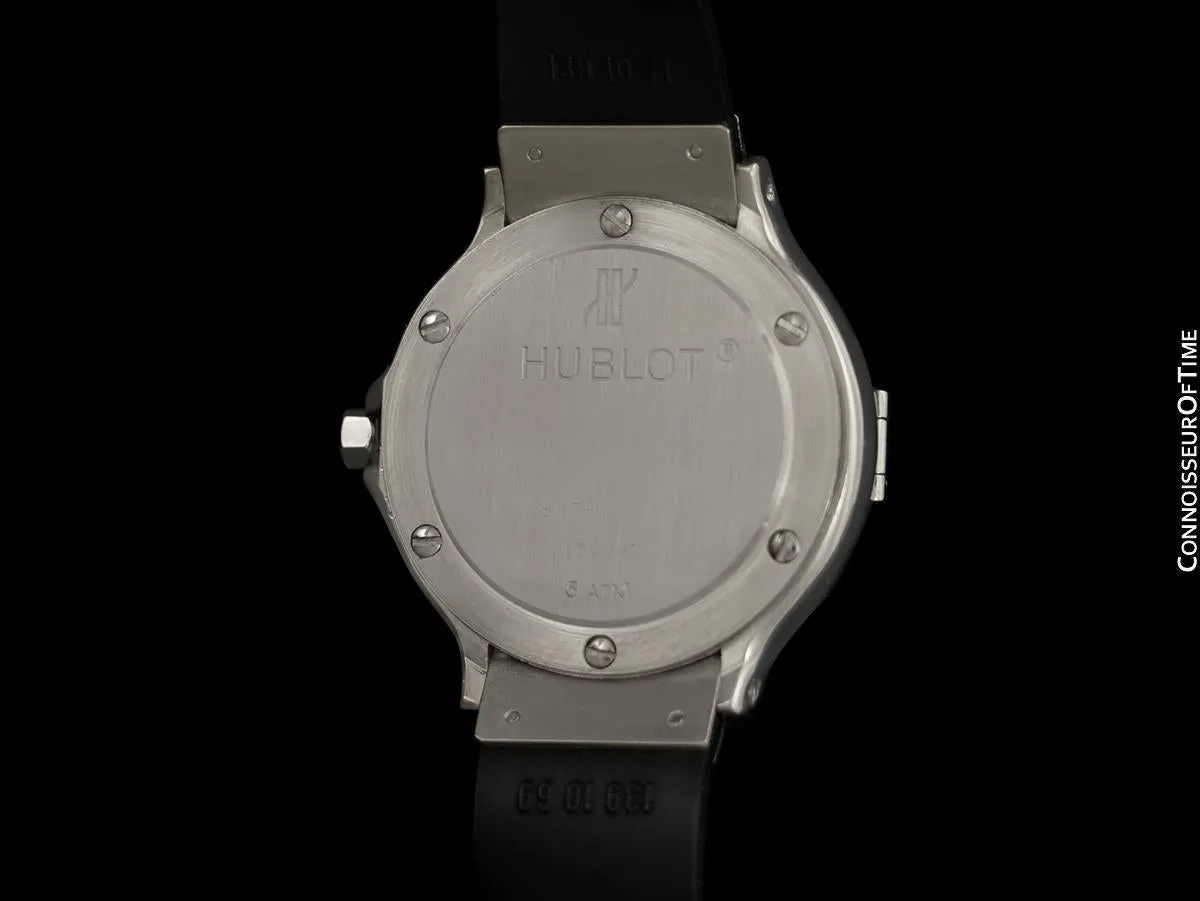 Hublot MDM Couvercle Ladies Covered Flip Top Lid Watch with Rubber Bracelet - Stainless Steel