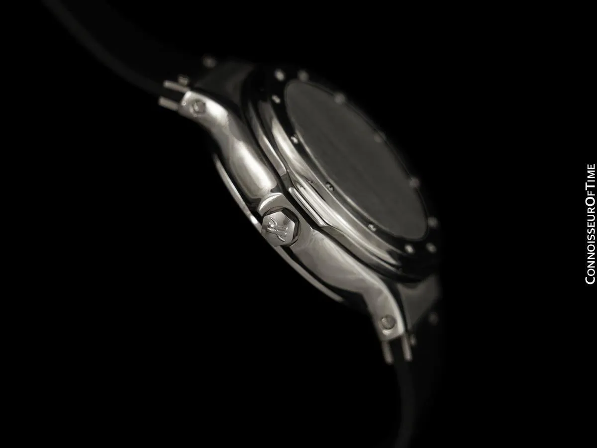 Hublot MDM Couvercle Ladies Covered Flip Top Lid Watch with Rubber Bracelet - Stainless Steel